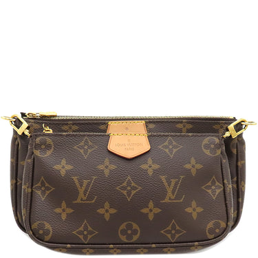 ルイヴィトン LOUIS VUITTON ミュルティ ポシェット アクセソワール M44813 カーキ モノグラムキャンバス ショルダーバッグ ガンメタル金具 ボディバッグ ポーチ