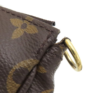 ルイヴィトン LOUIS VUITTON ミュルティ ポシェット アクセソワール M44813 カーキ モノグラムキャンバス ショルダーバッグ ガンメタル金具 ボディバッグ ポーチ