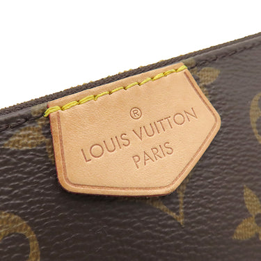 ルイヴィトン LOUIS VUITTON ミュルティ ポシェット アクセソワール M44813 カーキ モノグラムキャンバス ショルダーバッグ ガンメタル金具 ボディバッグ ポーチ