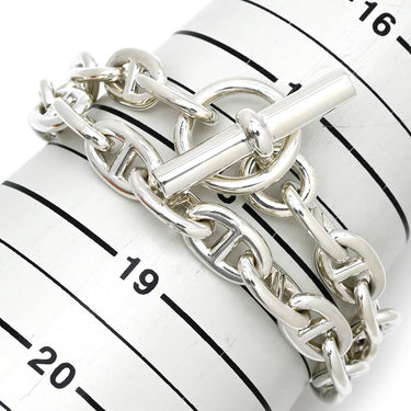 エルメス HERMES シェーヌダンクル MM シルバー シルバー925 ネックレス スターリングシルバー AG925 36コマ 2連ブレスレット