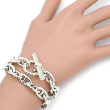 エルメス HERMES シェーヌダンクル MM シルバー シルバー925 ネックレス スターリングシルバー AG925 36コマ 2連ブレスレット