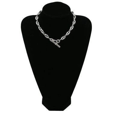 エルメス HERMES シェーヌダンクル MM シルバー シルバー925 ネックレス スターリングシルバー AG925 36コマ 2連ブレスレット