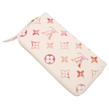 ルイヴィトン LOUIS VUITTON ジッピーウォレット M83505 サンライズ アクワレル モノグラムアンプラント 長財布 ゴールド金具 ラウンドファスナー グラデーション