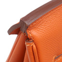 エルメス HERMES バーキン35 オレンジ ヴォーエプソン ハンドバッグ シルバー金具 オレンジ