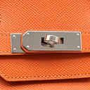 エルメス HERMES バーキン35 オレンジ ヴォーエプソン ハンドバッグ シルバー金具 オレンジ