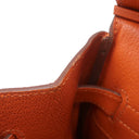 エルメス HERMES バーキン35 オレンジ ヴォーエプソン ハンドバッグ シルバー金具 オレンジ