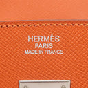 エルメス HERMES バーキン35 オレンジ ヴォーエプソン ハンドバッグ シルバー金具 オレンジ