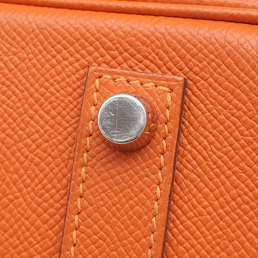 エルメス HERMES バーキン35 オレンジ ヴォーエプソン ハンドバッグ シルバー金具 オレンジ