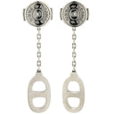 エルメス HERMES イリアード シェーヌダンクル ピンクXシルバー メタル エナメル ピアス ドロップ スイング