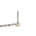 エルメス HERMES イリアード シェーヌダンクル ピンクXシルバー メタル エナメル ピアス ドロップ スイング