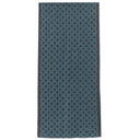 エルメス HERMES チェーン柄 グレー×ブルー カシミヤ シルク マフラー 青 バイカラー