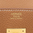 エルメス HERMES バーキン30 ゴールド トゴ ハンドバッグ ゴールド金具 茶