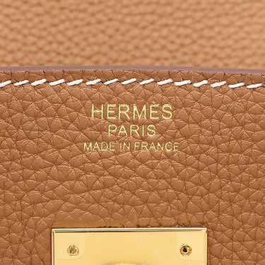 エルメス HERMES バーキン30 ゴールド トゴ ハンドバッグ ゴールド金具 茶