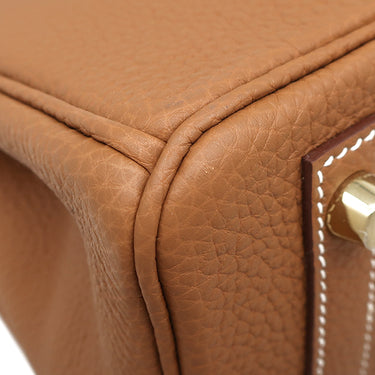 エルメス HERMES バーキン30 ゴールド トゴ ハンドバッグ ゴールド金具 茶