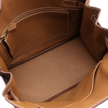 エルメス HERMES バーキン30 ゴールド トゴ ハンドバッグ ゴールド金具 茶