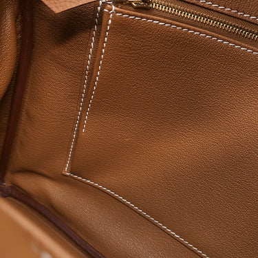 エルメス HERMES バーキン30 ゴールド トゴ ハンドバッグ ゴールド金具 茶