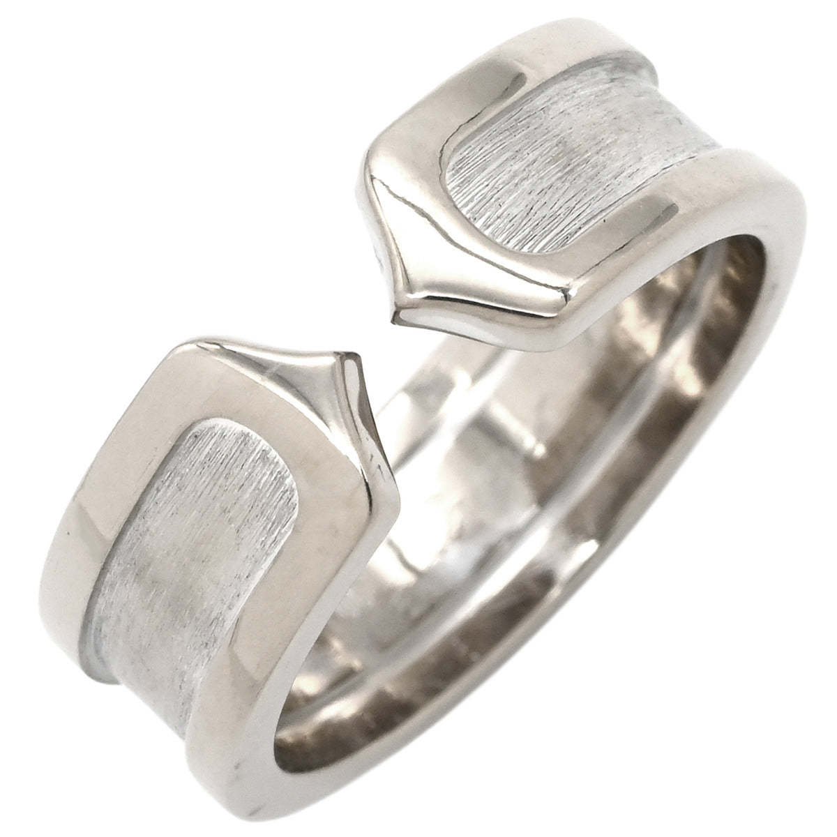 カルティエ Cartier C2リング SM ホワイトゴールド #50 リング 指輪 Cドゥ 2C Au750 18K 18金 シー・ドゥ ...