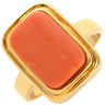 TASAKI TASAKI 珊瑚 リング イエローゴールド K18YG 珊瑚 リング 指輪 赤 サンゴ スクエア 12.5号