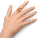 TASAKI TASAKI 珊瑚 リング イエローゴールド K18YG 珊瑚 リング 指輪 赤 サンゴ スクエア 12.5号