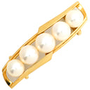ミキモト MIKIMOTO パール 帯どめ パールホワイト K14YG パール アクセサリー MIKIMOTO 帯留め 5P 5粒 真珠 あこや