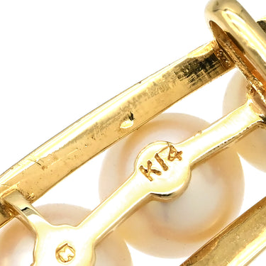 ミキモト MIKIMOTO パール 帯どめ パールホワイト K14YG パール アクセサリー MIKIMOTO 帯留め 5P 5粒 真珠 あこや