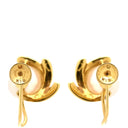 ミキモト MIKIMOTO パールホワイト×イエローゴールド K18YG パール イヤリング Au750 18K 18金 イエローゴールド あこや パール 真珠