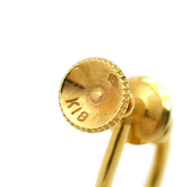 ミキモト MIKIMOTO イエローゴールド K18YG イヤリング Au750 18K 18金 イエローゴールド ボール 丸型 スイング