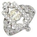 ノンブランド NON BRAND イエローダイヤ 0.56ct ダイヤ デザインリング ホワイトゴールド K18WG ダイヤモンド リング 指輪 18K 750 WG ラウンドブリリアントカット 11号