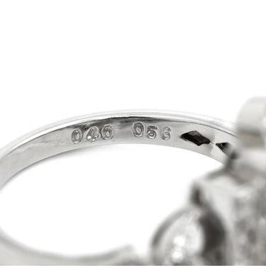 ノンブランド NON BRAND イエローダイヤ 0.56ct ダイヤ デザインリング ホワイトゴールド K18WG ダイヤモンド リング 指輪 18K 750 WG ラウンドブリリアントカット 11号
