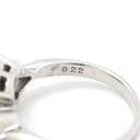 ノンブランド NON BRAND ブラック×プラチナシルバー Pt900 パール ダイヤモンド リング 指輪 プラチナム 1P 1粒 パール 真珠 黒蝶 ダイヤ トリリアントカット 14号