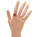 ノンブランド NON BRAND 珊瑚リング プラチナシルバー Pt900 珊瑚 リング 指輪 赤 サンゴ レッド ラウンドシェイプ 12号