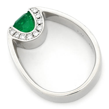 ノンブランド NON BRAND エメラルド ダイヤモンド リング プラチナシルバー Pt900 エメラルド ダイヤモンド リング 指輪 グリーン 緑 スクエア プラチナム 11.5号