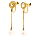 ミキモト MIKIMOTO パールホワイト×イエローゴールド K18YG パール イヤリング Au750 18K 18金 イエローゴールド あこや パール 真珠