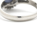 ノンブランド NON BRAND スターサファイア ダイヤリング プラチナシルバー Pt900 サファイア ダイヤモンド リング 指輪 青 17号