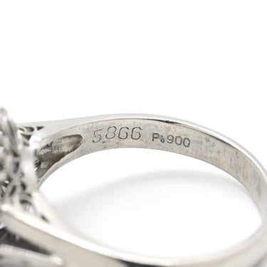 ノンブランド NON BRAND スターサファイア ダイヤリング プラチナシルバー Pt900 サファイア ダイヤモンド リング 指輪 青 17号