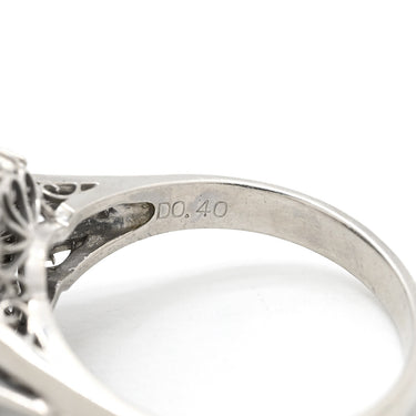 ノンブランド NON BRAND スターサファイア ダイヤリング プラチナシルバー Pt900 サファイア ダイヤモンド リング 指輪 青 17号