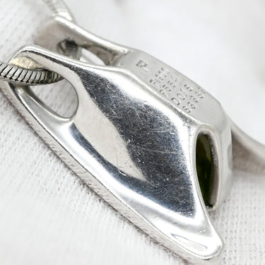 ノンブランド NON BRAND ダイヤ ペンダント プラチナシルバー Pt900 ダイヤモンド ペリドット ネックレス プラチナム ペリドット 緑 グリーン パヴェダイヤ A字型 大粒 スネークチェーン