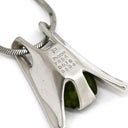 ノンブランド NON BRAND ダイヤ ペンダント プラチナシルバー Pt900 ダイヤモンド ペリドット ネックレス プラチナム ペリドット 緑 グリーン パヴェダイヤ A字型 大粒 スネークチェーン