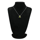 ノンブランド NON BRAND ダイヤ ペンダント プラチナシルバー Pt900 ダイヤモンド ペリドット ネックレス プラチナム ペリドット 緑 グリーン パヴェダイヤ A字型 大粒 スネークチェーン