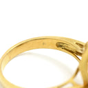 ノンブランド NON BRAND ヒスイ ダイヤリング イエローゴールド K18YG ヒスイ ダイヤモンド リング 指輪 翡翠 グリーン 緑 カボションカット 13.5号