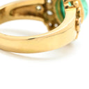 ノンブランド NON BRAND エメラルド ダイヤモンド リング イエローゴールド K18YG エメラルド ダイヤモンド リング 指輪 グリーン 緑 11.5号