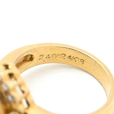 ノンブランド NON BRAND エメラルド ダイヤモンド リング イエローゴールド K18YG エメラルド ダイヤモンド リング 指輪 グリーン 緑 11.5号