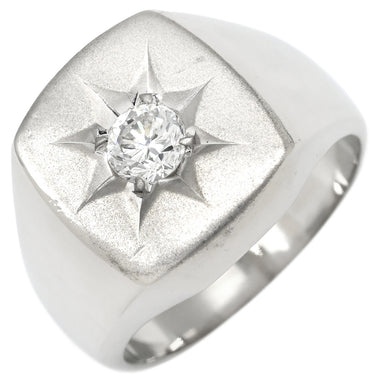 ノンブランド NON BRAND ダイヤ 0.48ct 印台リング プラチナシルバー Pt900 リング 指輪 プラチナ スクエア 1Pダイヤ ブリリアントカット 20.5号