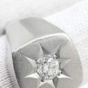 ノンブランド NON BRAND ダイヤ 0.48ct 印台リング プラチナシルバー Pt900 リング 指輪 プラチナ スクエア 1Pダイヤ ブリリアントカット 20.5号