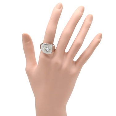ノンブランド NON BRAND ダイヤ 0.48ct 印台リング プラチナシルバー Pt900 リング 指輪 プラチナ スクエア 1Pダイヤ ブリリアントカット 20.5号
