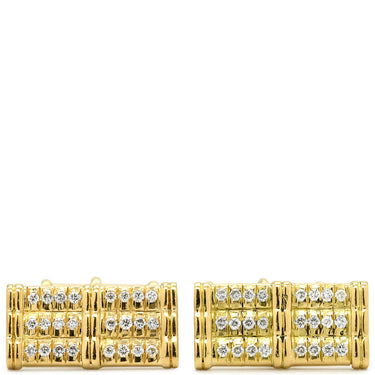オーデマピゲ AUDEMARS PIGUET ダイヤ カフリンクス イエローゴールド K18YG ダイヤモンド カフス Au750 18K 18金 パヴェダイヤ 長方形