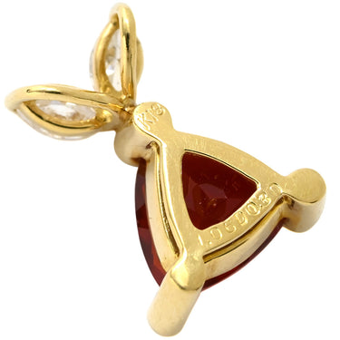 ノンブランド NON BRAND ファイアオパール ダイヤ レッド×イエローゴールド K18YG ダイヤモンド ファイアオパール ペンダントトップ 赤 ネックレストップ トリリアント マーキス うさぎモチーフ