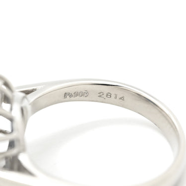 ノンブランド NON BRAND ブルーサファイア ダイヤリング プラチナシルバー Pt900 サファイア ダイヤモンド リング 指輪 青 11号