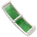 ノンブランド NON BRAND 帯どめ 帯留め 翡翠 ホワイトゴールド Pt900 ヒスイ ダイヤモンド アクセサリー 緑 ひすい グリーン ダイヤ プラチナム