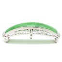 ノンブランド NON BRAND 帯どめ 帯留め 翡翠 ホワイトゴールド Pt900 ヒスイ ダイヤモンド アクセサリー 緑 ひすい グリーン ダイヤ プラチナム